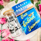 Hot Girls Read Clear Glass Cup with Bamboo Lid & Custom Straw Options | Gift for Readers