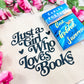 Just a Girl Who Loves Books Canvas Tote Bag | Aesthetic Bookish Bag for Readers and Bibliophiles