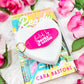Fueled by Books and Coffee Motel Keychain | Permanent Decal Double-Sided Book Lover Keychain
