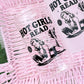 Hot Girls Read Clear Glass Cup with Bamboo Lid & Custom Straw Options | Gift for Readers