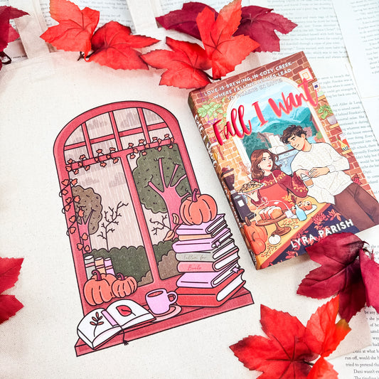 Cozy Autumn Reading Nook Canvas Tote Bag - Perfect for Book Fall Season