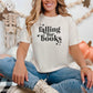 Falling For Books Premium Cropped Boxy Shirt | Fall Reader Shirt