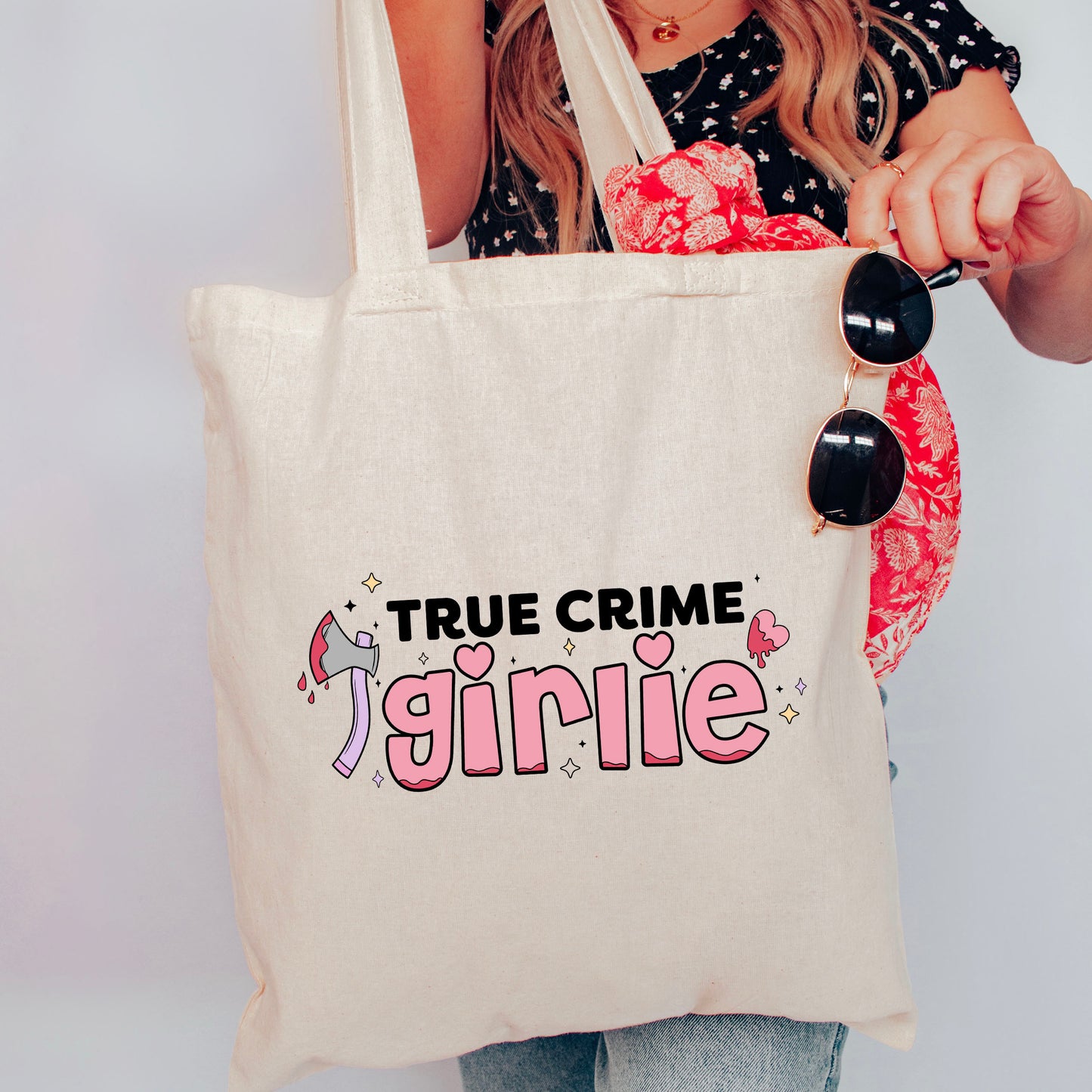 True Crime Girlie Canvas Tote Bag
