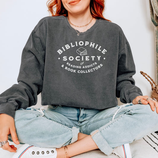 Bibliophile Society Premium Sweatshirt - Natalia’s Design Studio