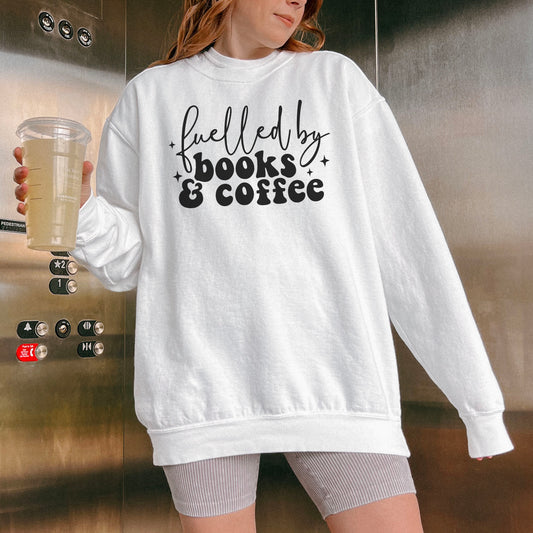 Fueled by Books and Coffee Premium Sweatshirt - Natalia’s Design Studio