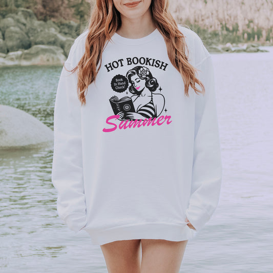 Hot Bookish Summer Premium Comfort Colors Sweatshirt