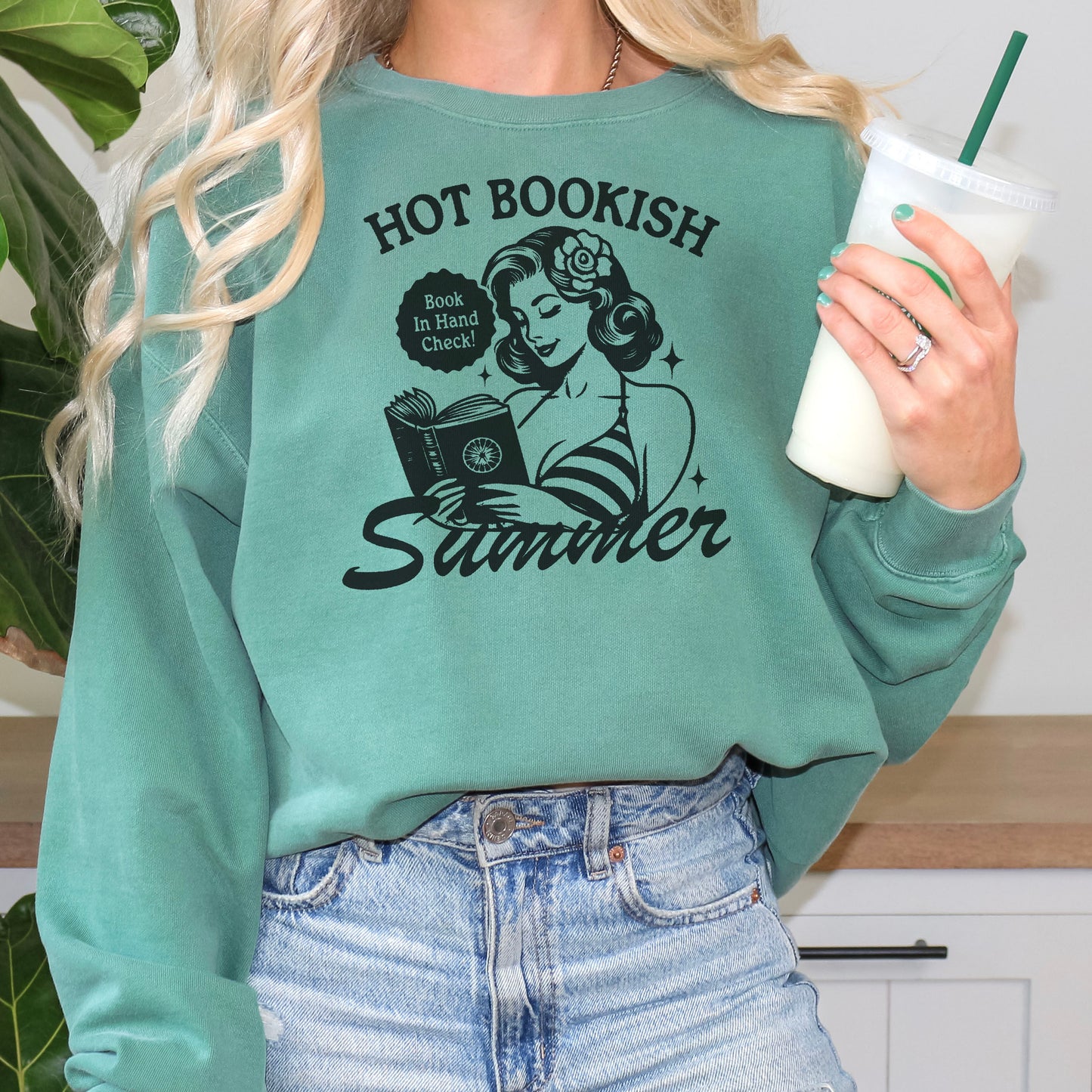 Hot Bookish Summer Premium Sweatshirt