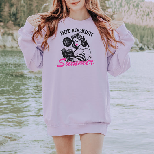 Hot Bookish Summer Premium Comfort Colors Sweatshirt