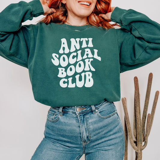 Anti Social Book Club Premium Sweatshirt - Natalia’s Design Studio