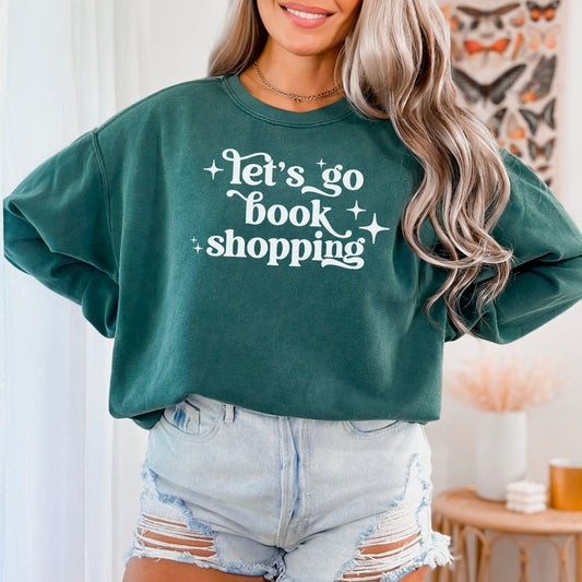 Let's Go Book Shopping Premium Sweatshirt - Natalia’s Design Studio