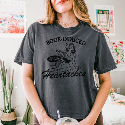 Book Induced Heartache Premium Cropped Boxy Shirt