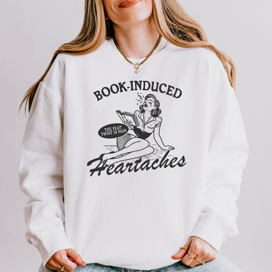 Book Induced Heartache Lightweight Premium Sweatshirt