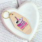 Thriller Book Club Motel Keychain for Mystery and Crime Book Lovers