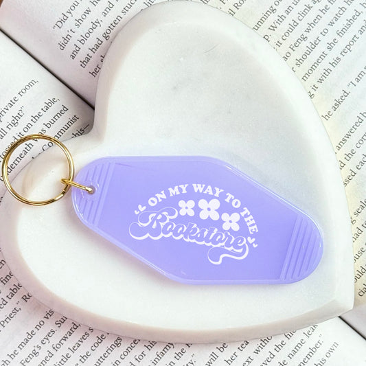 On My Way to the Bookstore Motel Keychain | Perfect Accessory for Book Lovers and Bibliophiles