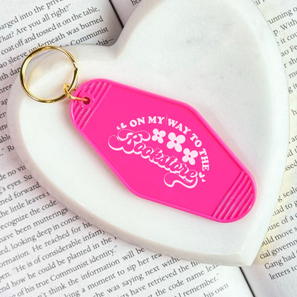 On My Way to the Bookstore Motel Keychain | Perfect Accessory for Book Lovers and Bibliophiles