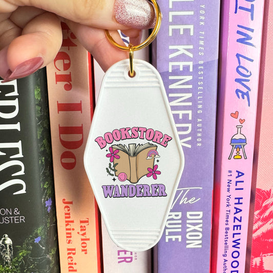 Bookstore Wanderer Motel Keychain | Perfect for Bookish Adventures