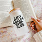 Anti-Social Book Club Frosted Glass Cup with Bamboo Lid | Read and Sip In Style