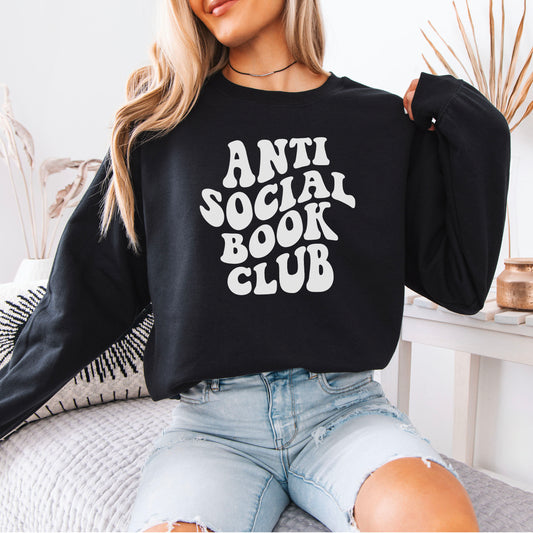 Anti-Social Book Club Long Sleeve Shirt | Premium Comfort Colors Tee for Book Lovers