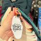 My Holidays Are All Booked Keychain – Festive Bookish Motel Keychain for Readers