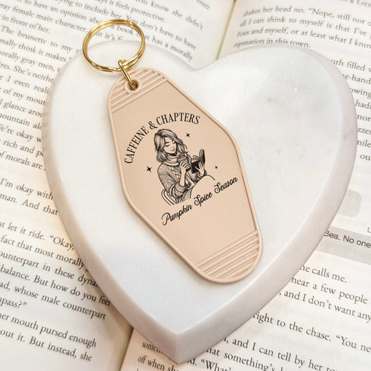 Caffeine & Chapters Motel Keychain