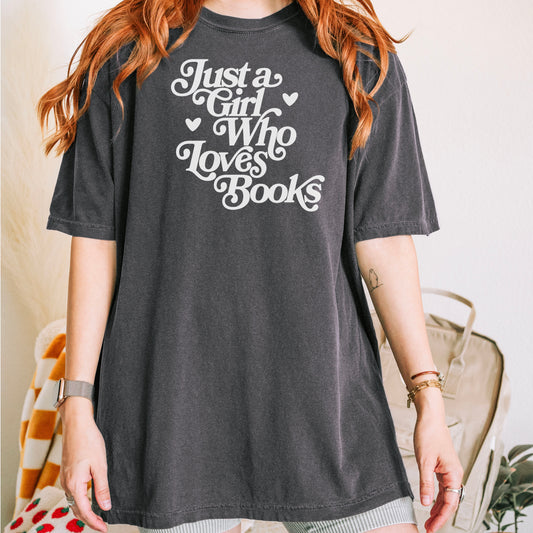 Just A Girl Who Loves Books Premium T-Shirt - Natalia’s Design Studio