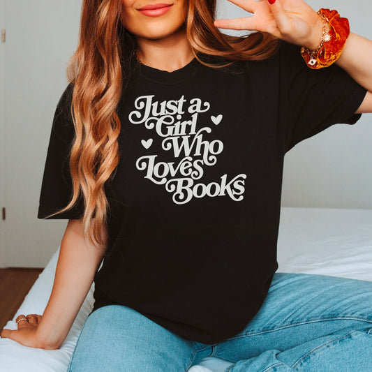 Just A Girl Who Loves Books Premium T-Shirt - Natalia’s Design Studio