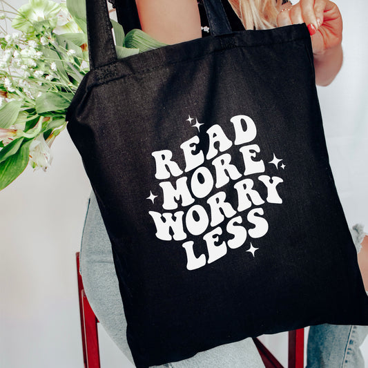 Read More Worry Less Tote Bag - Natalia’s Design Studio